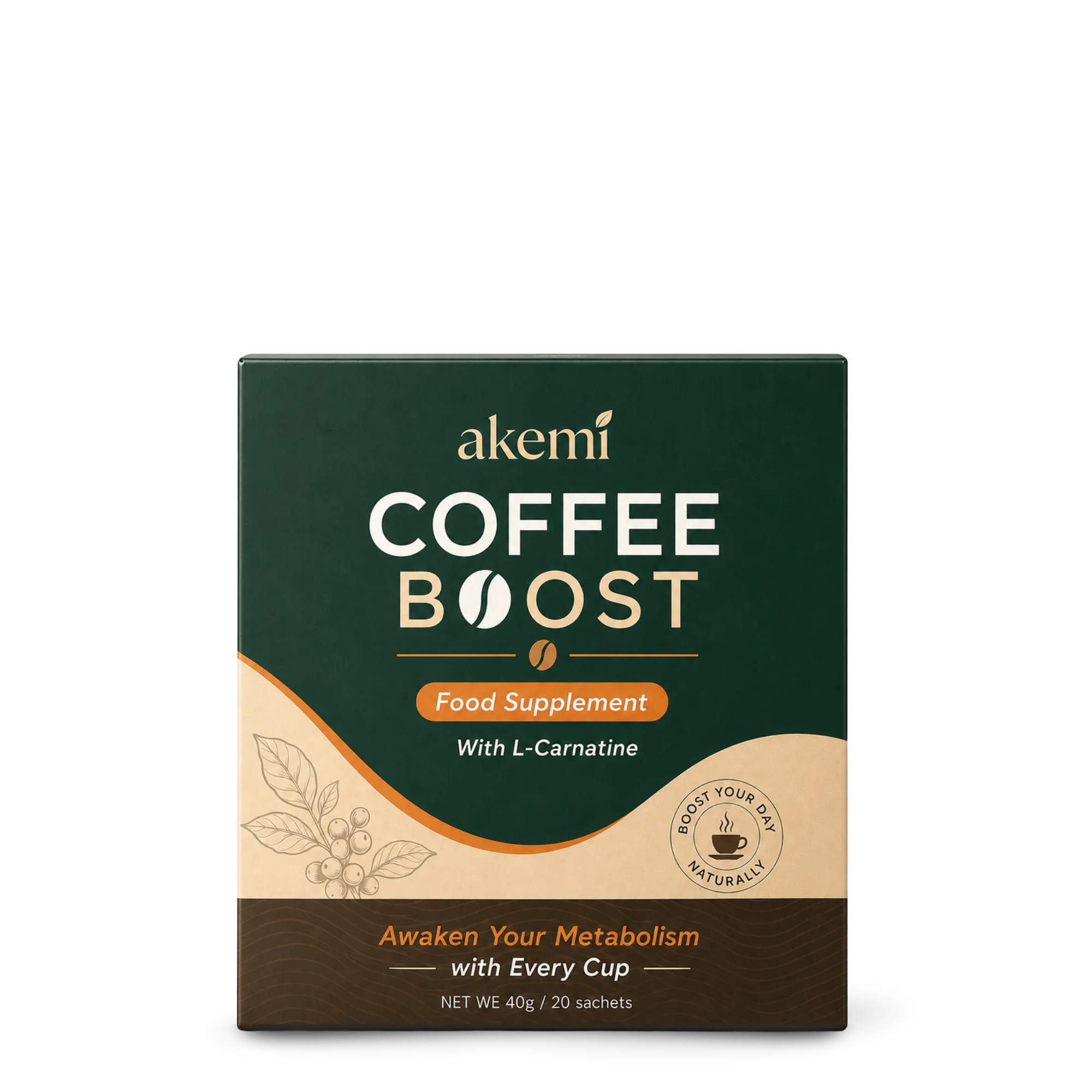 Akemi Coffee Boost box, 40g, 20 sachets